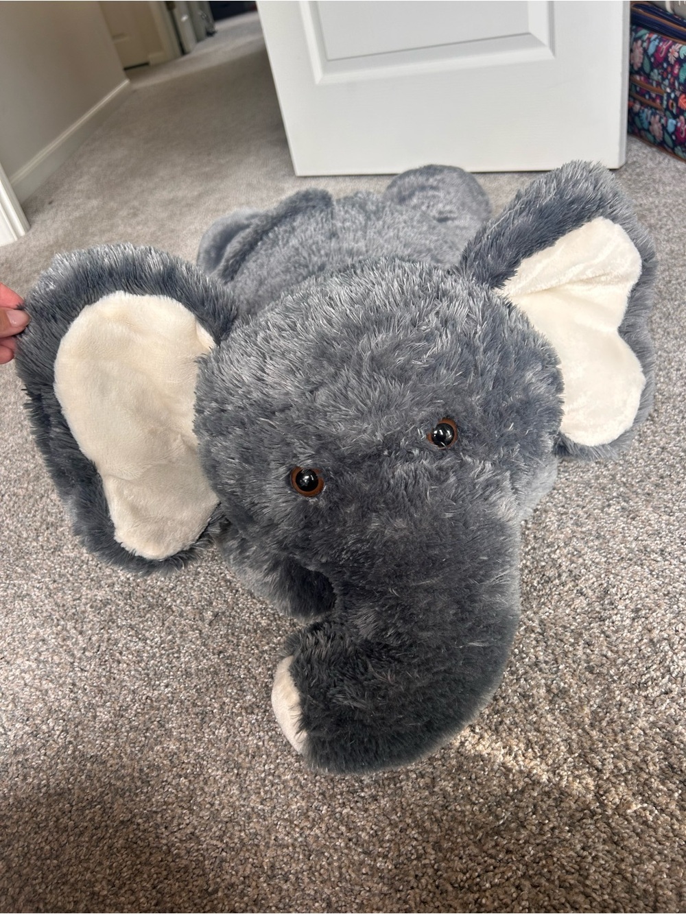 3 Foot Gray Plush Elephant Decorative Pillow Buddy